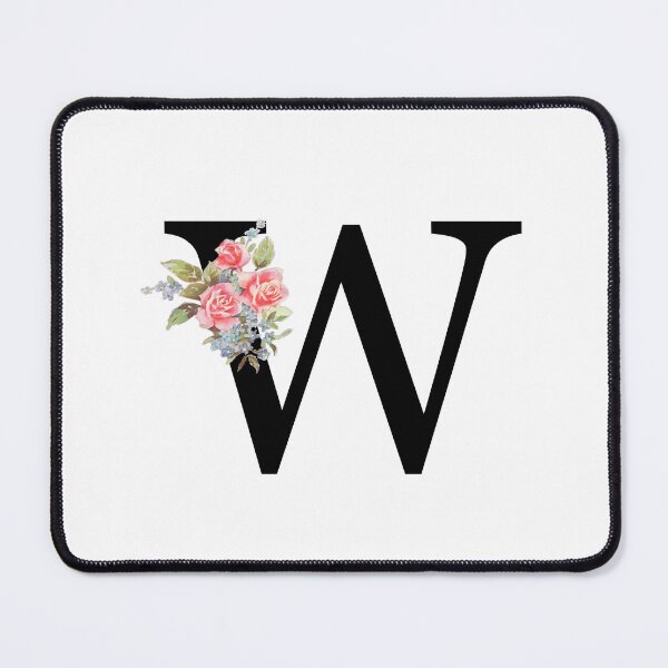 Item preview, Letter W Botanical Monogram W Floral Pink Rose Flowers W Initial designed and sold by inspirationzgal.