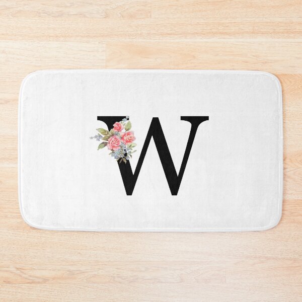 Item preview, Letter W Botanical Monogram W Floral Pink Rose Flowers W Initial designed and sold by inspirationzgal.