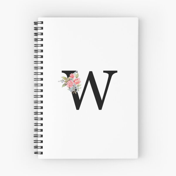 Item preview, Letter W Botanical Monogram W Floral Pink Rose Flowers W Initial designed and sold by inspirationzgal.