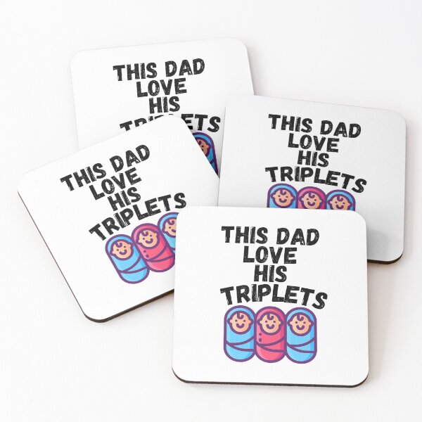Item preview, This dad love his triplets  designed and sold by Urban-Swaggz.