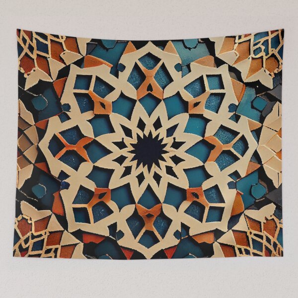 Item preview, Ancient Moroccan Pattern Digital Painting designed and sold by CodeAndColors.