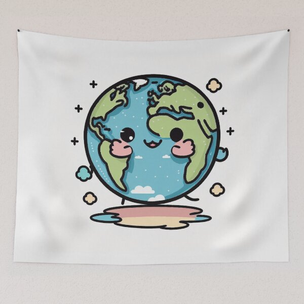 Item preview, Cute earth planet colorful designed and sold by NxtGenArt.