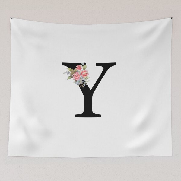 Item preview, Letter Y Botanical Monogram Y Floral Pink Rose Flowers Y Initial designed and sold by inspirationzgal.