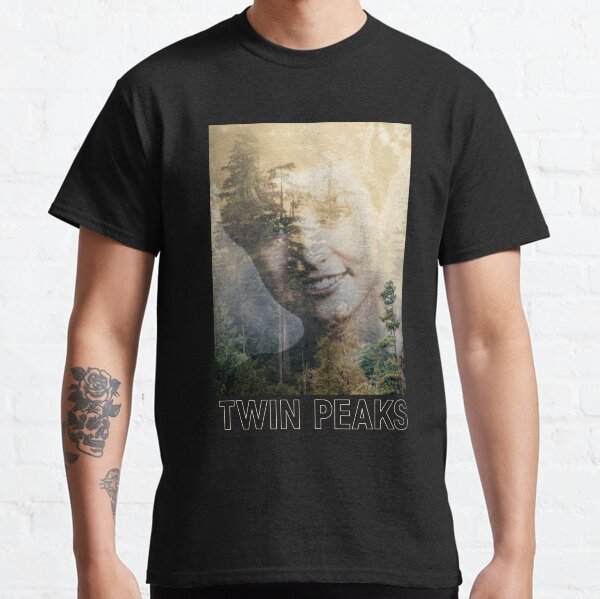 Twin Peaks Laura Palmer Logo d'affiche manquant à double exposition T-shirt classique