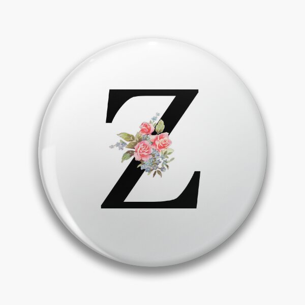 Item preview, Letter Z Botanical Monogram Z Floral Pink Rose Flowers Z Initial designed and sold by inspirationzgal.