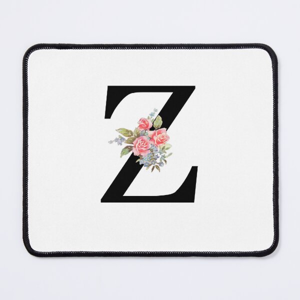 Item preview, Letter Z Botanical Monogram Z Floral Pink Rose Flowers Z Initial designed and sold by inspirationzgal.