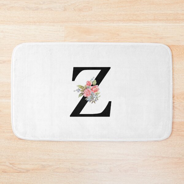 Item preview, Letter Z Botanical Monogram Z Floral Pink Rose Flowers Z Initial designed and sold by inspirationzgal.