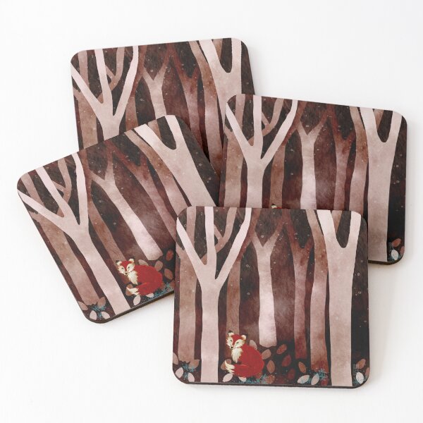 Item preview, Foxy forest negative watercolour digital art designed and sold by Loujohns.