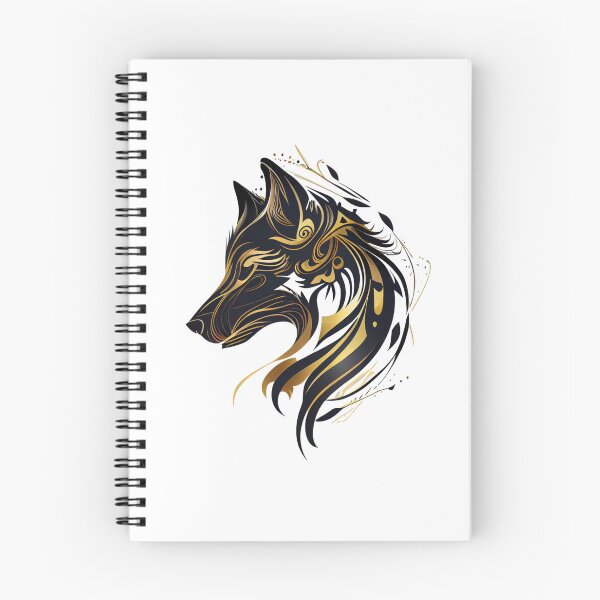 Item preview, Black with Gold Tribal Style Wolf designed and sold by ShadowAndSlate.