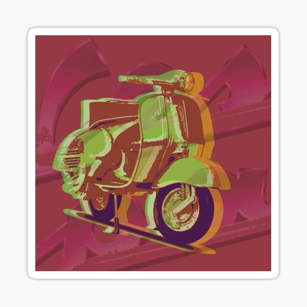 Custom pop art - Vespa Sticker