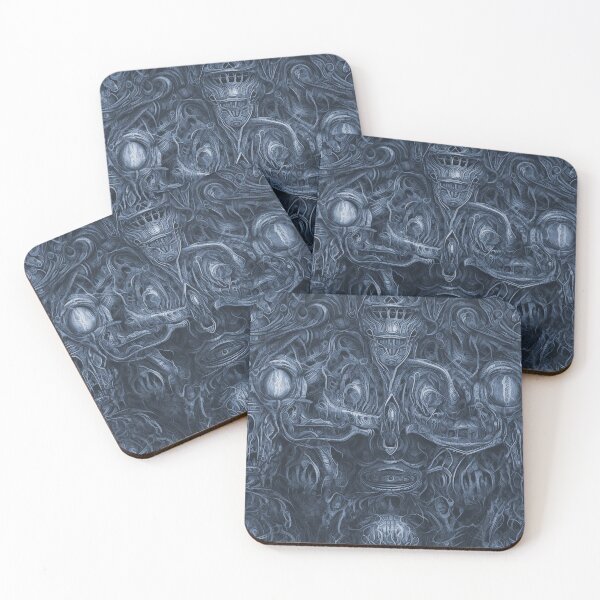 Item preview, Creepy Giger-esque Seamless Pattern designed and sold by The Great Land of Snark!.