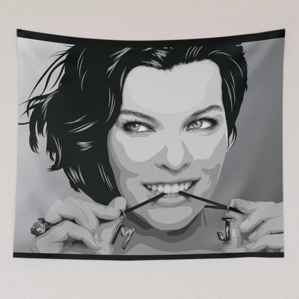 Item preview, Milla Jovovich Face Vetor designed and sold by masphie.
