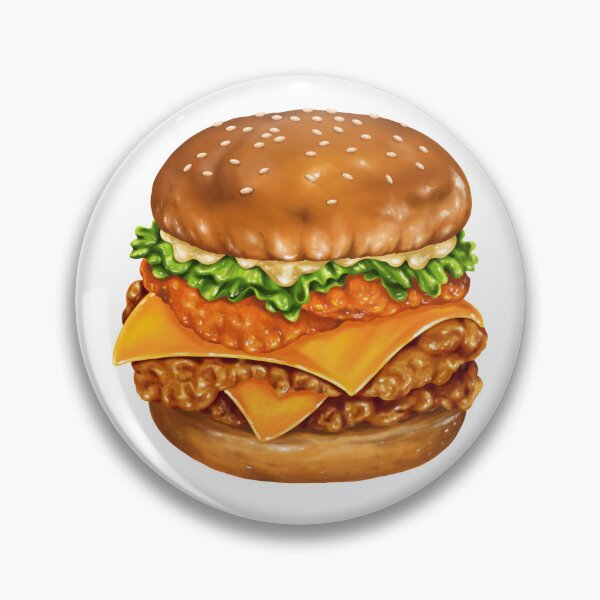 Item preview, Crispy Chicken Burger Art designed and sold by KatsCanvas.