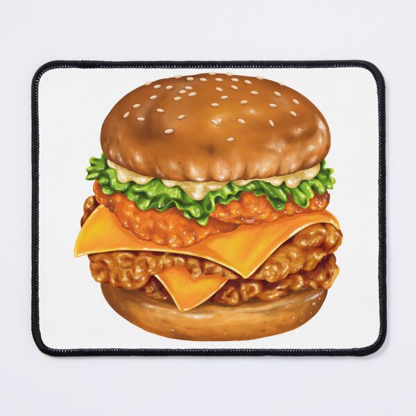 Item preview, Crispy Chicken Burger Art designed and sold by KatsCanvas.