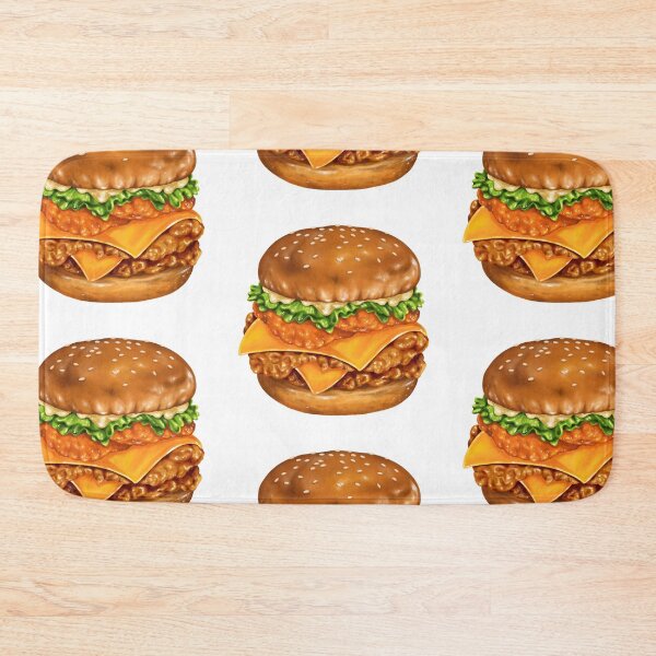 Item preview, Crispy Chicken Burger Art designed and sold by KatsCanvas.