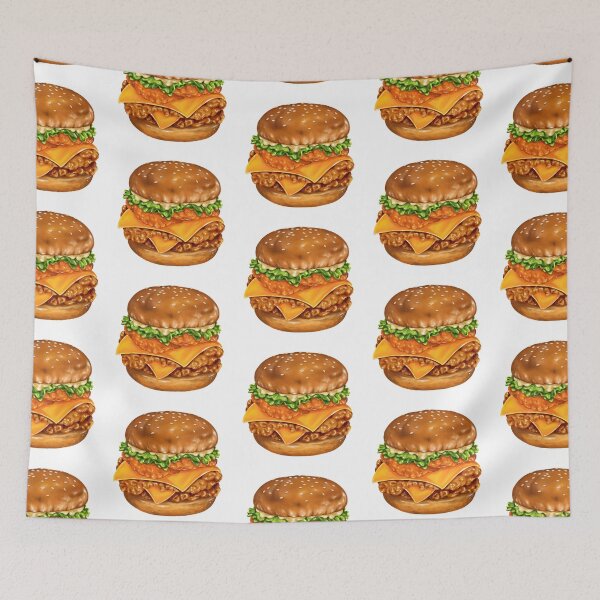 Item preview, Crispy Chicken Burger Art designed and sold by KatsCanvas.