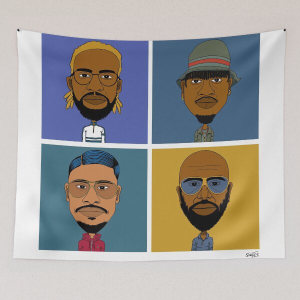 Item preview, Drawn portraits of 4 French rappers. designed and sold by Eric Sintès.