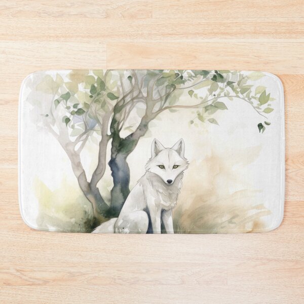 Item preview, White Fox Under the Tree Spring designed and sold by Matt's Artificial Nature.