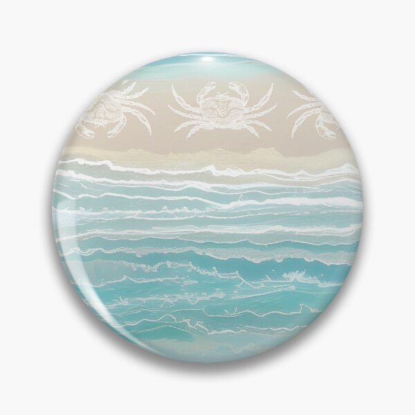 Item preview, Abstract Beach Design 292 crab Turquoise Sand designed and sold by artbylucie.