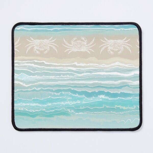 Item preview, Abstract Beach Design 292 crab Turquoise Sand designed and sold by artbylucie.