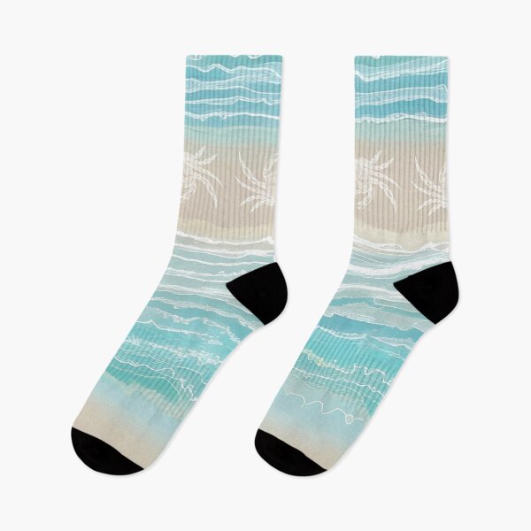 Item preview, Abstract Beach Design 292 crab Turquoise Sand designed and sold by artbylucie.