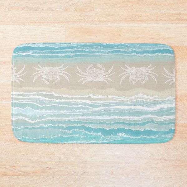 Item preview, Abstract Beach Design 292 crab Turquoise Sand designed and sold by artbylucie.