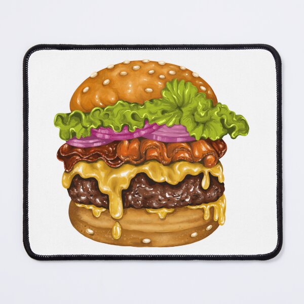 Item preview, Bacon Cheese Burger Art designed and sold by KatsCanvas.