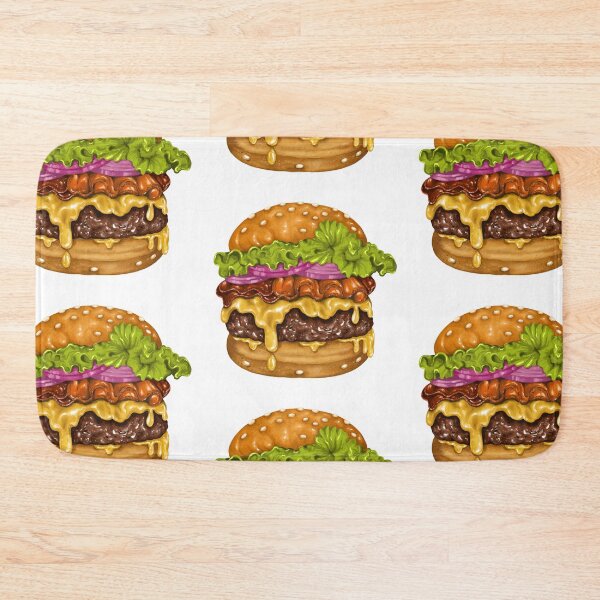 Item preview, Bacon Cheese Burger Art designed and sold by KatsCanvas.