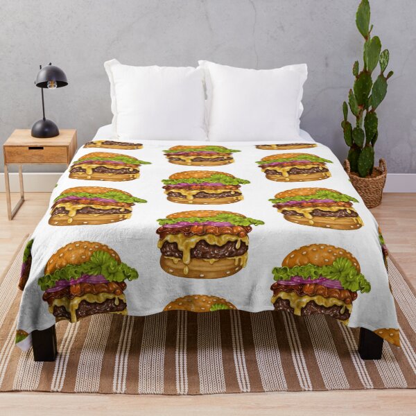 Item preview, Bacon Cheese Burger Art designed and sold by KatsCanvas.