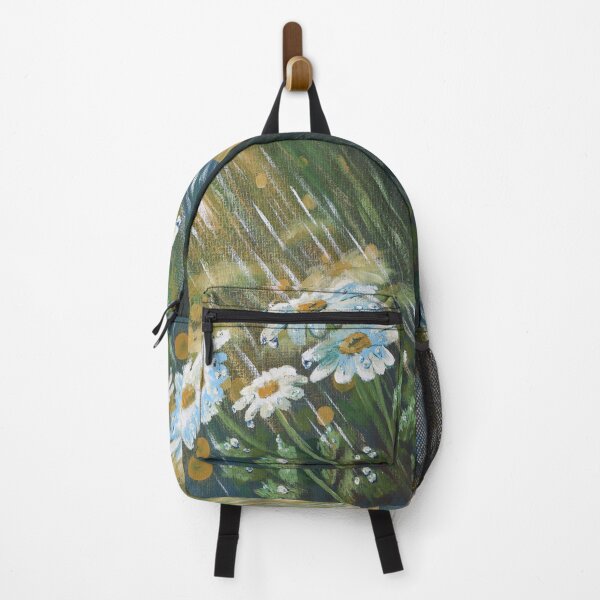 Item preview, aesthetic dark green garden bokeh spring rainy day flower white daisy  designed and sold by LEILA ART SPACE.