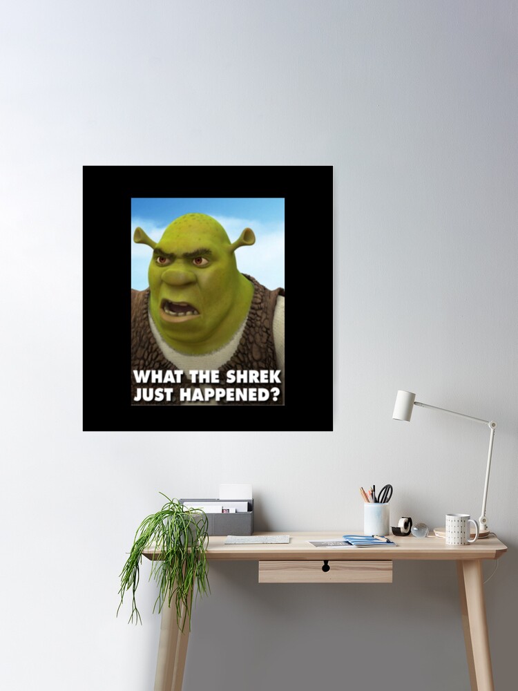 What the Shrek Just Happened Meme Canvas Print for Sale by Thehuskysshop