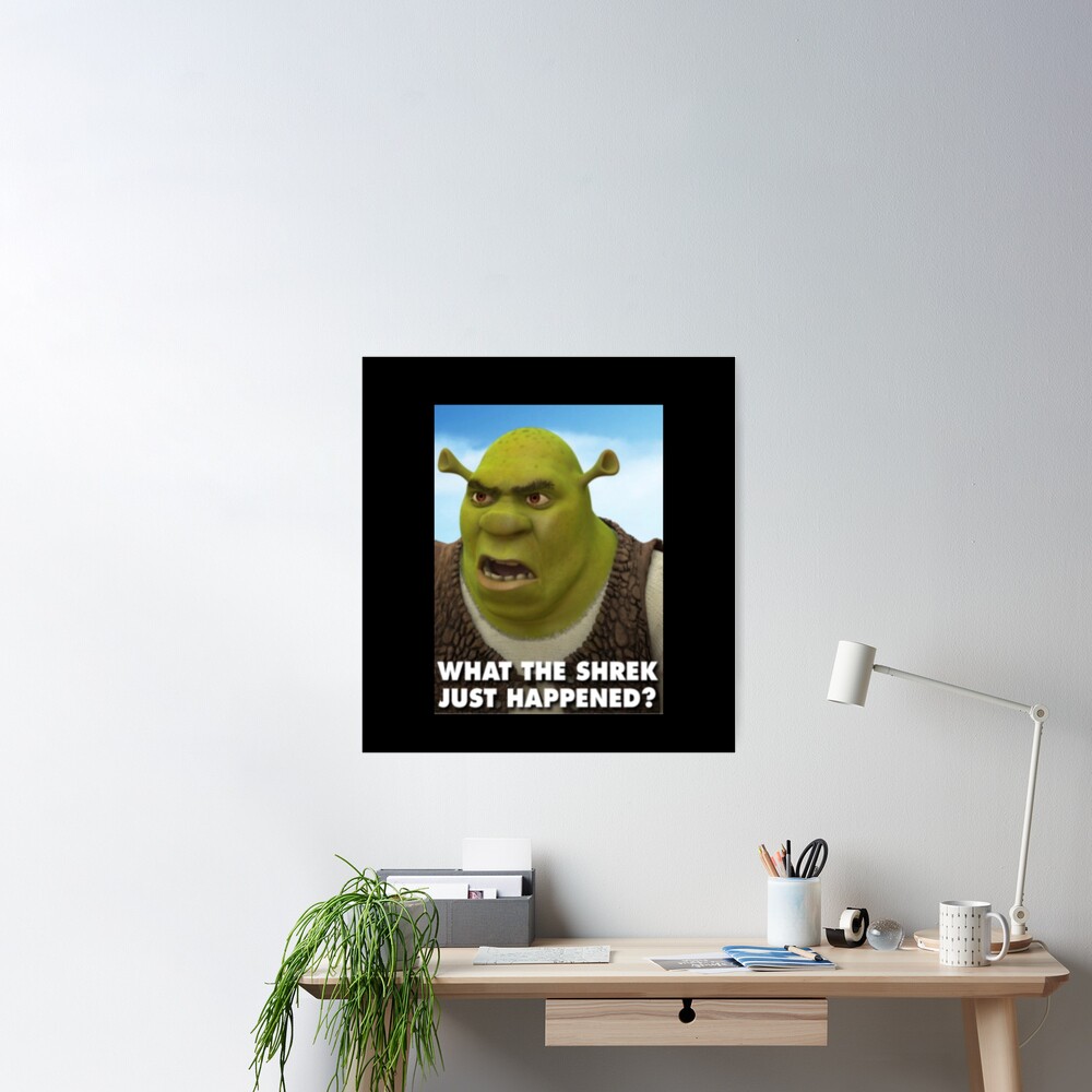 What the Shrek Just Happened Meme Canvas Print for Sale by Thehuskysshop