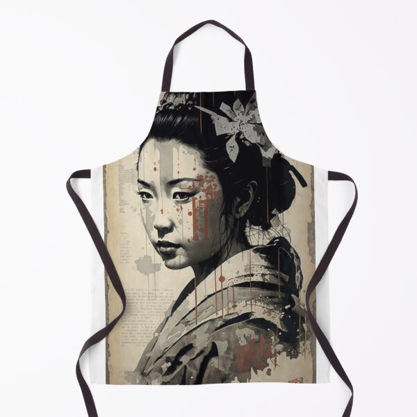 Item preview, Japanese Wall Art Geisha Painting Geisha Art Print Home Decor Asian Canvas  designed and sold by iPaint Airbrush Studio.