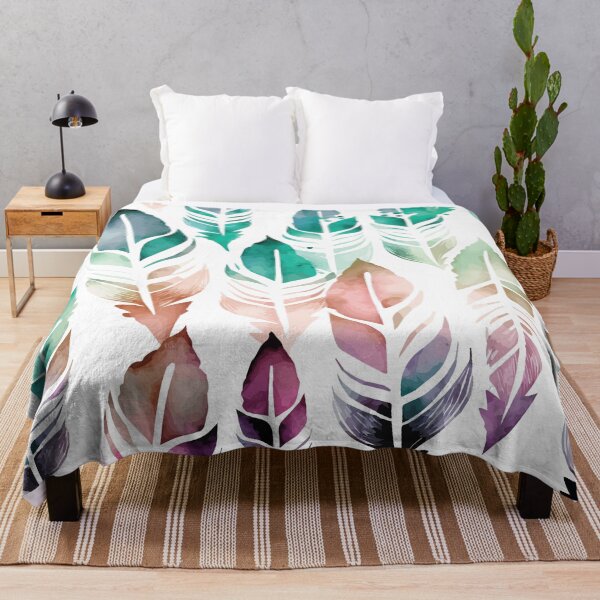 Item preview, A Delicate Watercolor Print of Feathers- Boho Chic Patterns designed and sold by GVRDesign.