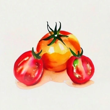 Artwork thumbnail, Red Ripe Tomatoes  by Pretty-Bird