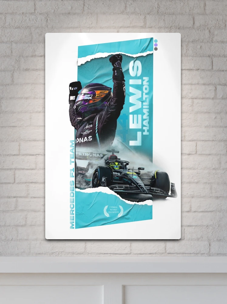 Lewis Hamilton' Poster, picture, metal print, paint by Shodges, Displate