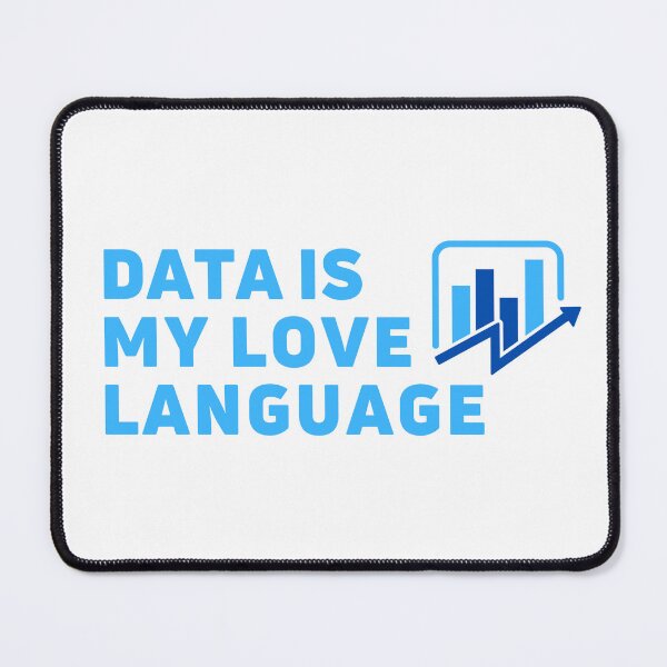 Item preview, Data is my love language blue designed and sold by Toad House Pixels.