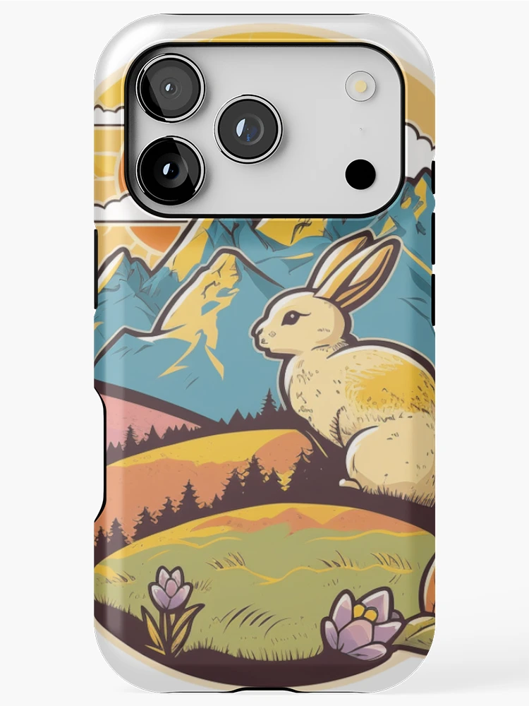 Thumbnail 1 of 4, iPhone Case, Realistic Rabbit Cartoon designed and sold by Fluff By Design.