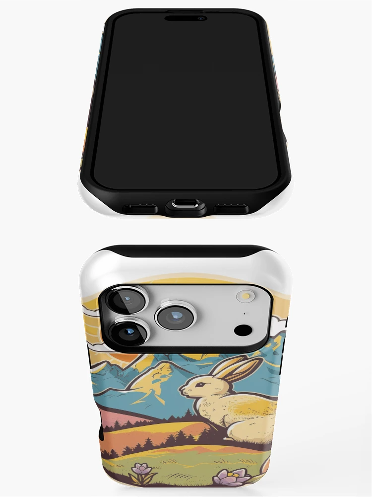 Thumbnail 3 of 4, iPhone Case, Realistic Rabbit Cartoon designed and sold by Fluff By Design.