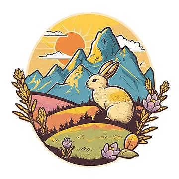Artwork thumbnail, Realistic Rabbit Cartoon by Fluff By Design