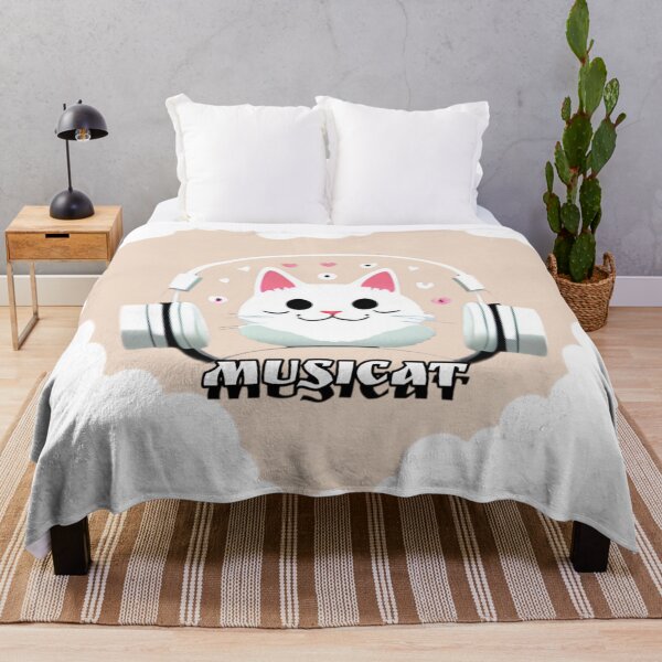Item preview, Cat - Musicat Musical Cat Wearing Headphones Kitten Music Kawaii V59 designed and sold by DreamingAwake1.