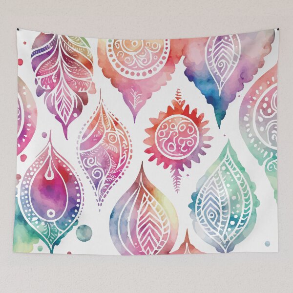 Item preview, A Bohemian Feather Pastel Watercolor Print - Boho Chic Patterns designed and sold by GVRDesign.