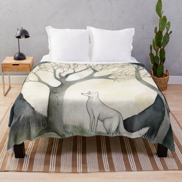 Item preview, White fox under the tree winter designed and sold by Matt's Artificial Nature.