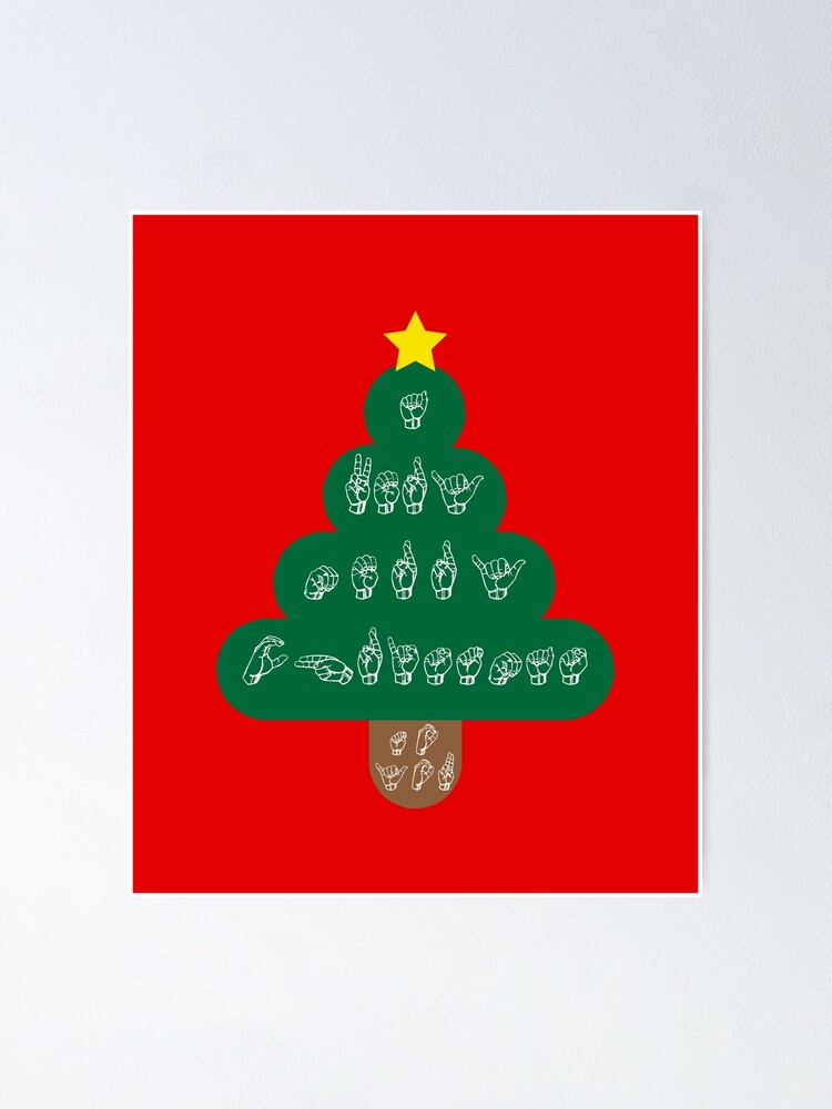 &quot;ASL - A Very Merry Christmas To You - Sign Language&quot; Poster by ASLstyles | Redbubble