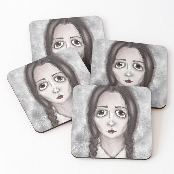 Item preview, wednesday addams fan art  designed and sold by hauntedbyamelie.