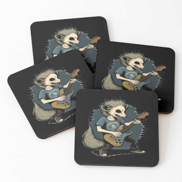 Item preview, Opossum Playing The Electric Guitar designed and sold by ArtisShops.