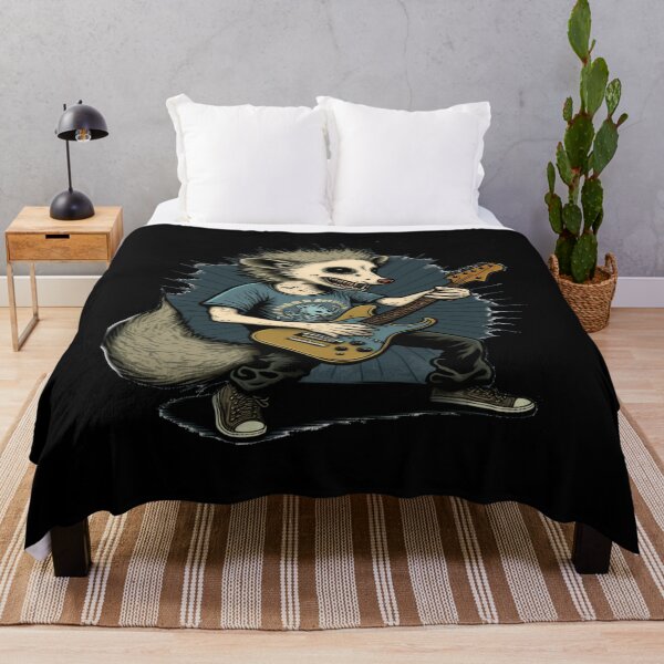 Item preview, Opossum Playing The Electric Guitar designed and sold by ArtisShops.