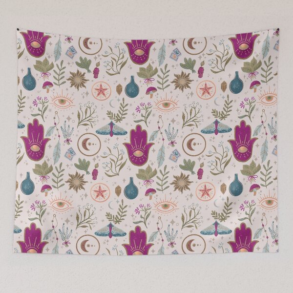 Item preview, Witchy Pattern - Celestial Whimsygoth - Blush designed and sold by bryonyhall.