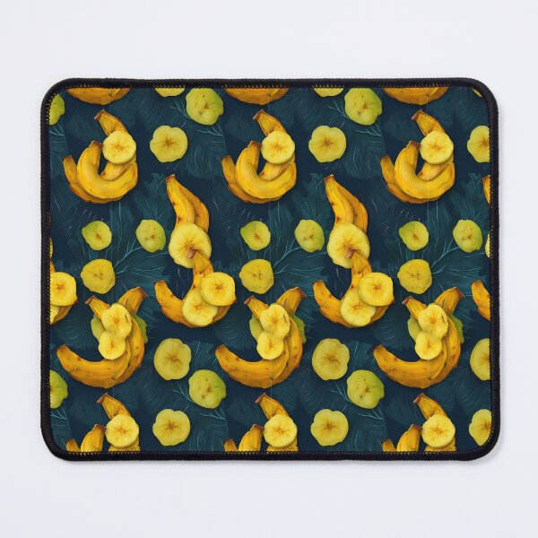 Item preview, SMASHED PLANTAINS OVER GREEN LEAFS AND A DARK BLUE BACKGROUND designed and sold by BoriGrafico.