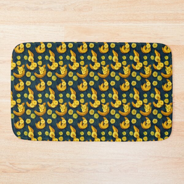 Item preview, SMASHED PLANTAINS OVER GREEN LEAFS AND A DARK BLUE BACKGROUND designed and sold by BoriGrafico.